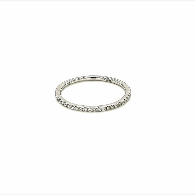 platinum diamond stackable band 0.12ct