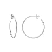 25mm x 1.2mm Hoop Post Earrings