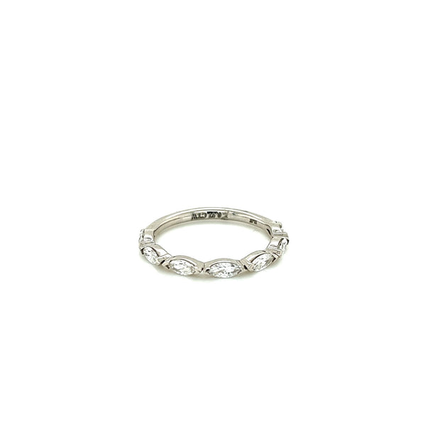 platinum gold diamond marquise band 0.57ct