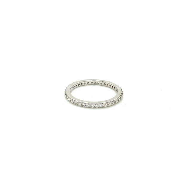 14k white gold diamond eternity band 0.41ct