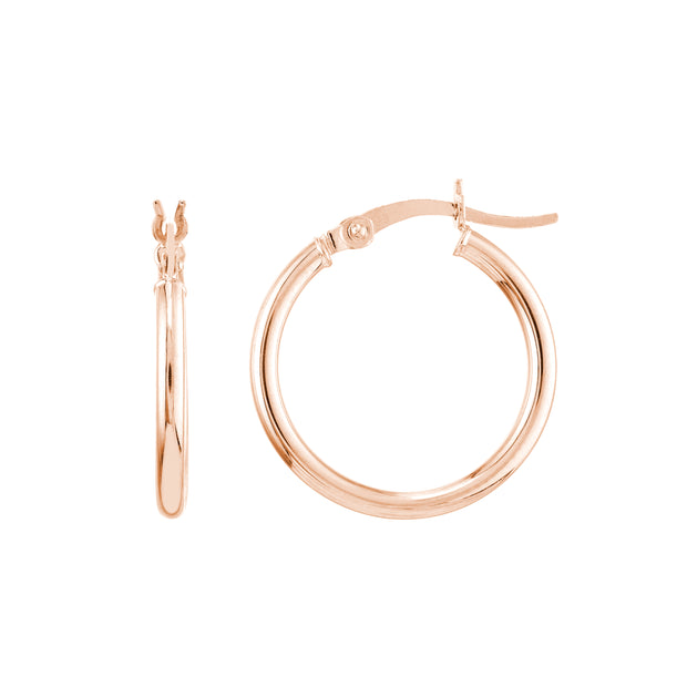 2mm x 20mm Polished Hoop Earrings