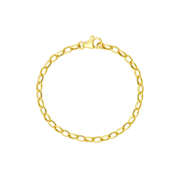 4.5mm Hollow Oval Forzentina Chain with Pear Lock