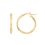 2mm x 20mm Polished Hoop Earrings