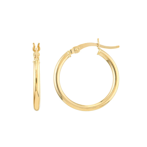 2mm x 20mm Polished Hoop Earrings