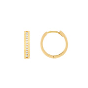 Reversible CZ Hoop Earrings