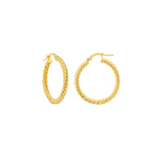 Twisted Rope Hoop Earrings