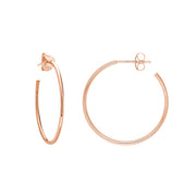 25mm x 1.2mm Hoop Post Earrings