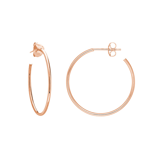 25mm x 1.2mm Hoop Post Earrings