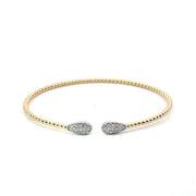 18k yellow gold flex bracelet with 32 round diamonds 0.27tcw