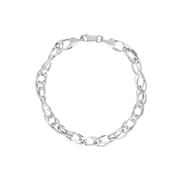 Square Wire Hollow Link Bracelet