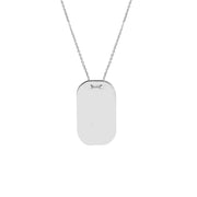 14k white gold adjustable dog tag necklace