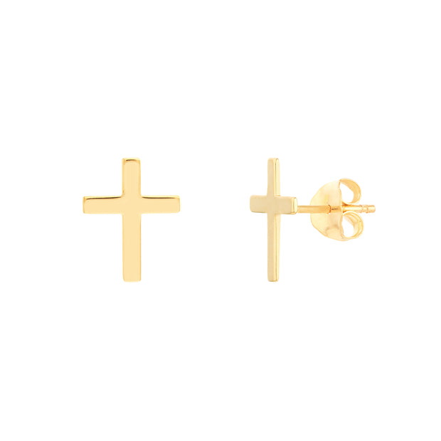 Cross Stud Earrings on Post Back