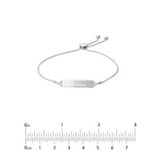 Engravable Hexagon ID Bar Bolo Bracelet