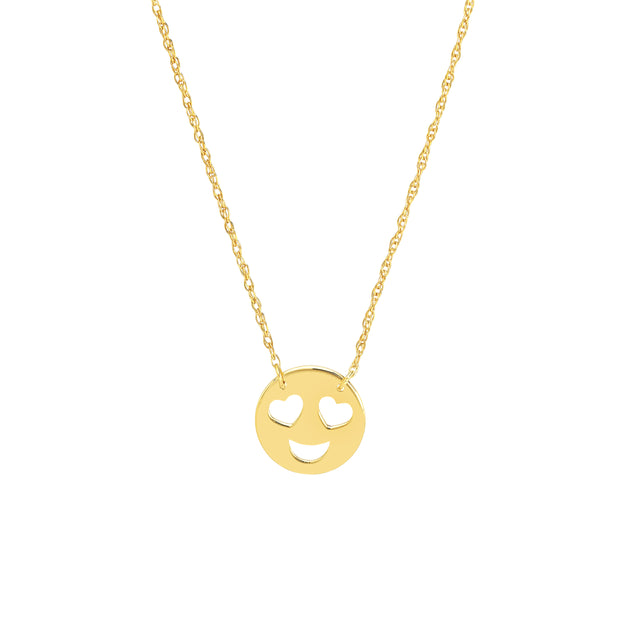 So You Mini Heart Face Adjustable Necklace