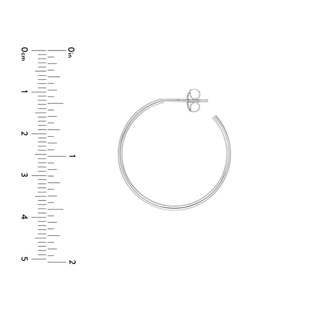 25mm x 1.2mm Hoop Post Earrings