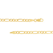 3.9mm Light Concave Figaro Chain with Lobster Lock