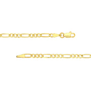 2.85mm Light Concave Figaro Chain with Lobster Lock