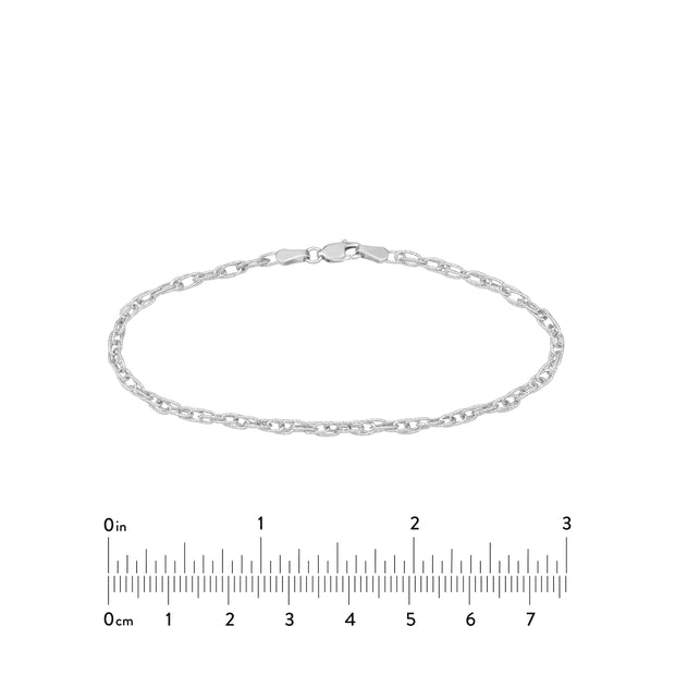 Textured Double Cable Chain Bracelet