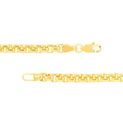 3.95mm Solid Round Box Chain with Lobster Lock