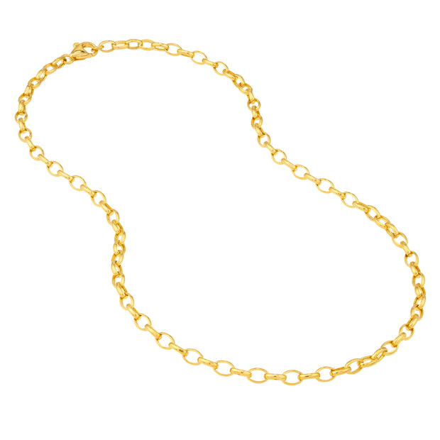 4.5mm Hollow Oval Forzentina Chain with Pear Lock