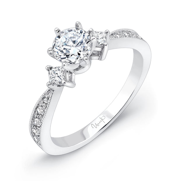 Uneek Bofb Collection Three-Stone Engagement Ring