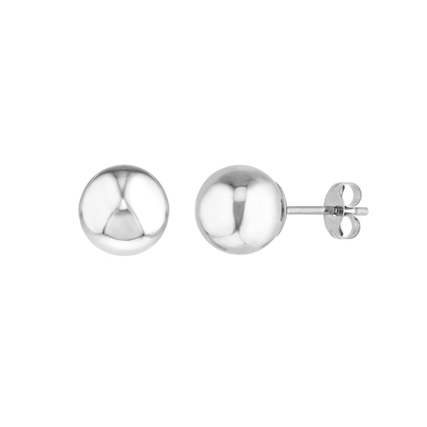 7mm Polished Ball Stud Earrings