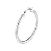 3mm x 40mm Polished Hoop Earrings