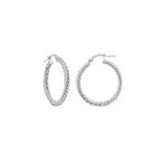 Twisted Rope Hoop Earrings