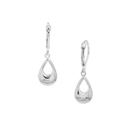 Puffy Teardrop Dangle Earrings on Leverback